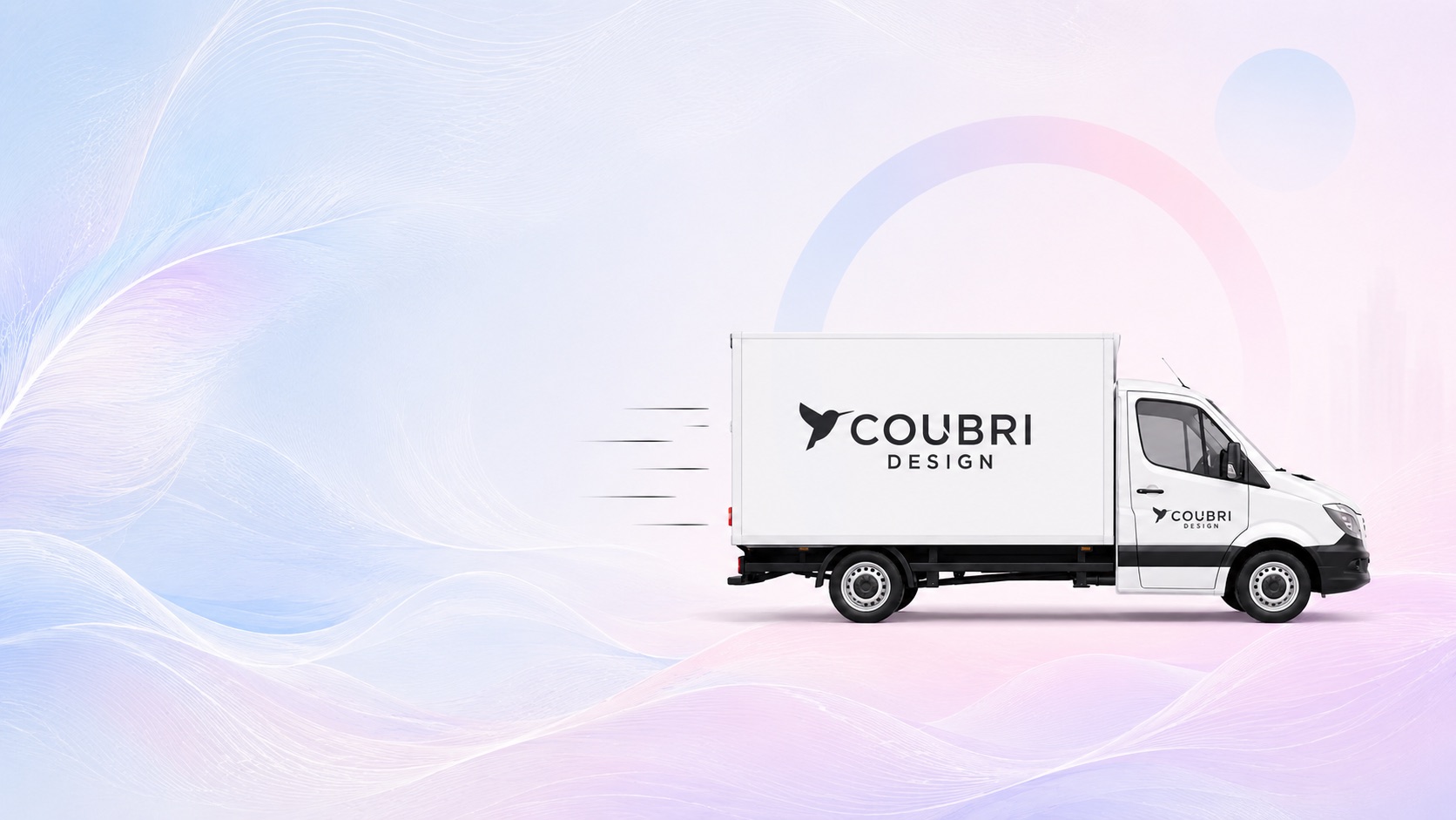 Фирменный автомобиль доставки Coubri